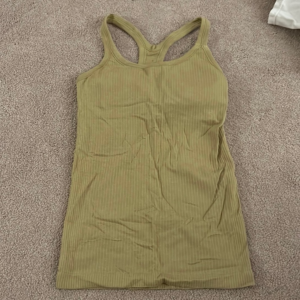 Sage Green Lululemon workout top